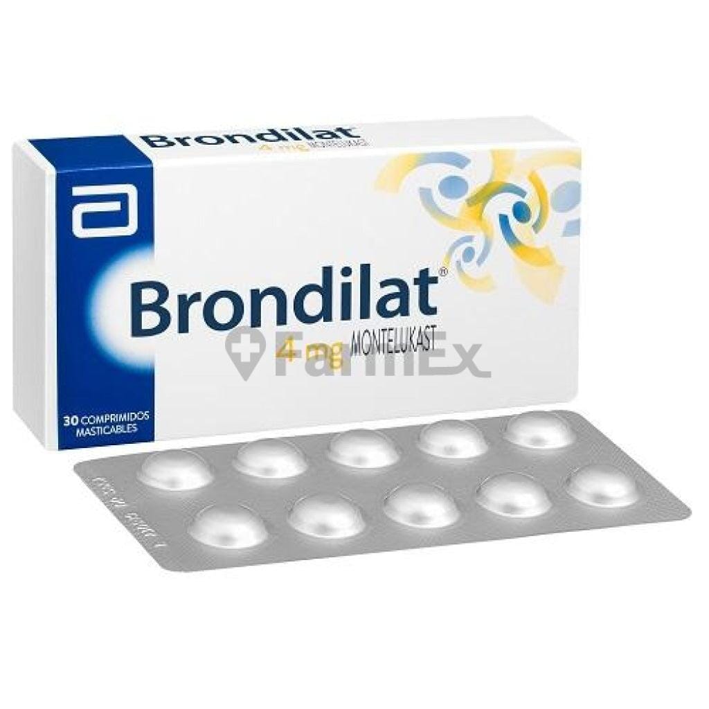 Brondilat 4 mg x 30 comprimidos masticables susc-1 de 4 meses Farmex-Suscripciones-Persistente